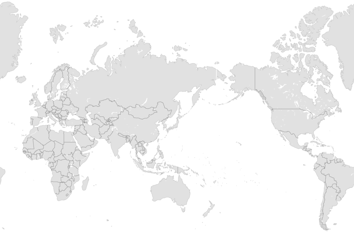 世界地図（渡航先案内）